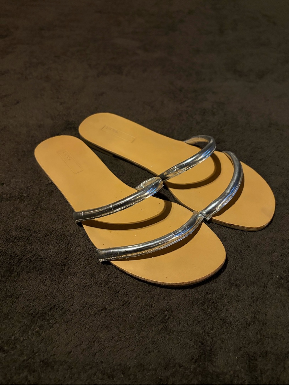 BDG Metallic Leather Sandals